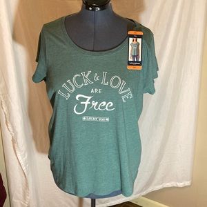 NWT Teal Lucky Brand tee. XXL